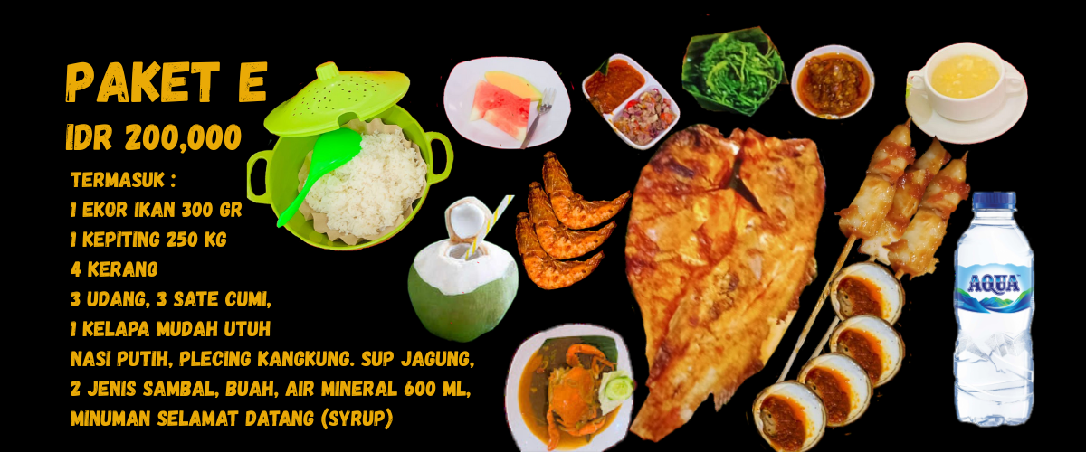 jimbaran beach seafood paket