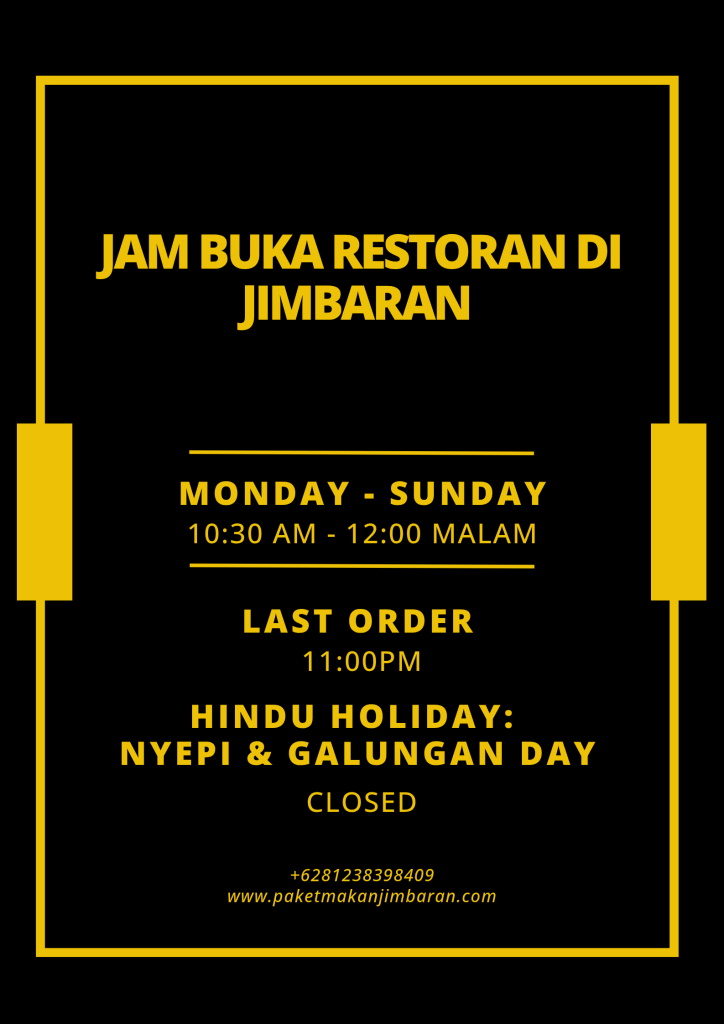 Jam buka restoran di jimbaran